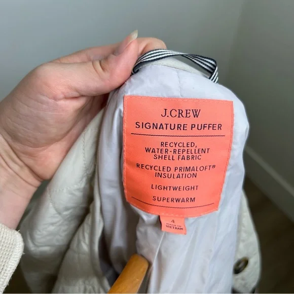 J. Crew Cream Quilted Jacket - Picture 9 of 13